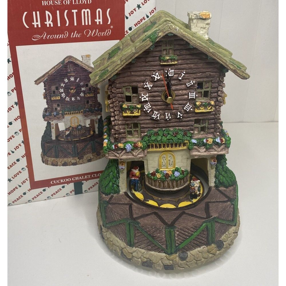 House Of Lloyd Christmas Around The World Cuckoo Chalet Music Clock‎ Boxed